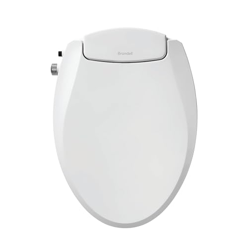 Brondell Bidet Toilet Seat Non-Electric Swash Ecoseat, Fits Elongated Toilets, White - Dual Nozzle System, Ambient Water Temperature - Bidet with Easy Installation - size: Elongated, style: S101