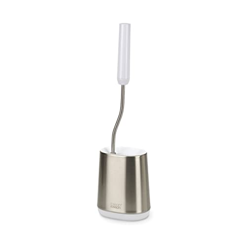 Joseph Joseph Flex Lite Silicone Toilet Brush with Slimline Holder Set, Flexible Head, drip, Anti-Clog deep Clean - Stainless Steel - size: 1 Count (Pack of 1)