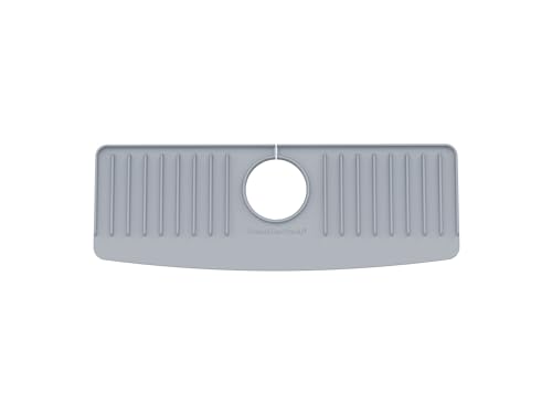 WeatherTech FaucetMat - Protect Your Kitchen & Bathroom Countertops - Light Grey/Pebble - color: Light Grey, size: Single