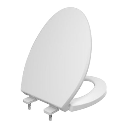 R&T Elongated Toilet Seat B1130, Heavy-Duty up to 400 lbs, Slow Close, Non Slip and Easy to Keep Clean, Easy to Install, White Premium Premium PP Material - color: Elongated – Upgrade / Heavy Duty (400 lbs)