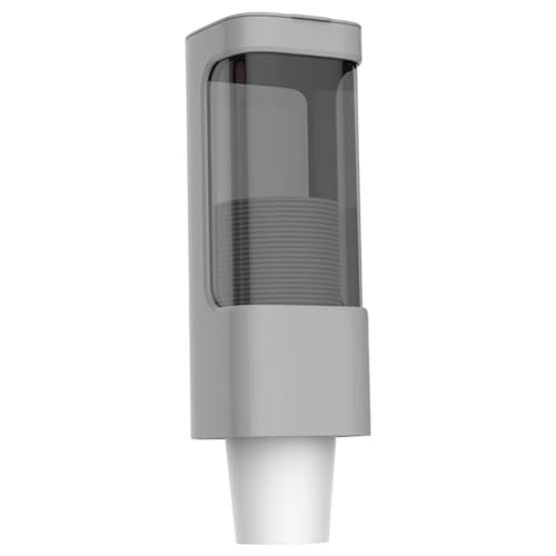 Cup Dispenser Sealed Pull Type Water Cooler Cup Holder Dustproof Wall Mount Bathroom Dispenser with Lid Double Paper Holder for Home, Bathroom, Office
