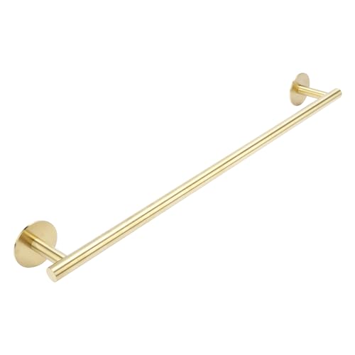 Brushed Gold 24 Inch Self Adhesive Towel Bar for Bathroom & Kitchen - color: Brushed Gold, size: 23.6 Inch