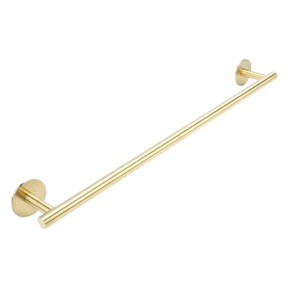 Brushed Gold 24 Inch Self Adhesive Towel Bar for Bathroom & Kitchen - color: Brushed Gold, size: 23.6 Inch