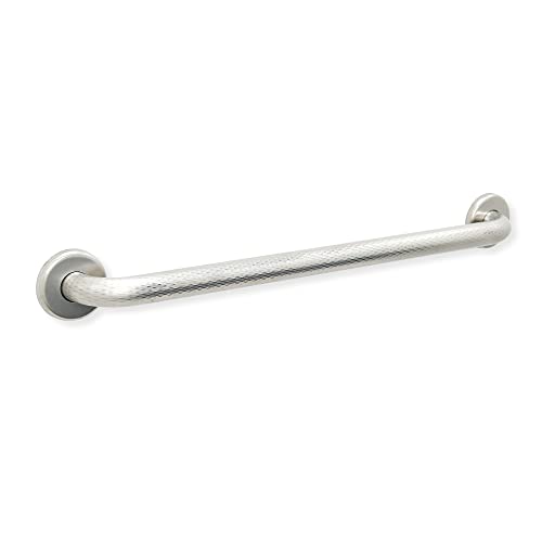 Bathroom Safety Grab Bar - Brushed Nickel/ADA Shower Toilet Steps/304 Stainless Steel/Shurgrip/ 18"", 14-BN - size: 18 in. Shur Grip