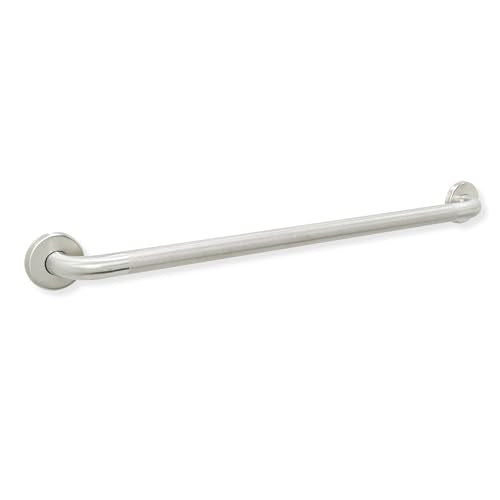 18” Shower Handle Knurled Grip | 304 Stainless Steel Grab Bars for Bathtubs and Showers | Brushed Nickel ADA Standard Hand Rails for Seniors, Children, Injured People | Supports Upto 400lbs - size: 18 in. Knurled Grip