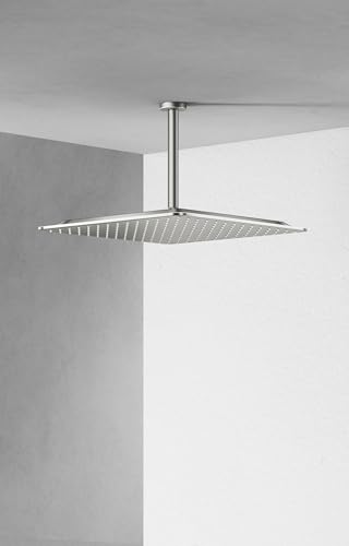 VBFF-Shower Head,rain shower head, 16 inch- Square Shower Head, 1.8 GPM Flow Rate, rainfall showerhead,VBFF10 (Brushed Nickel) - color: Brushed Nickel, size: 16 Inch