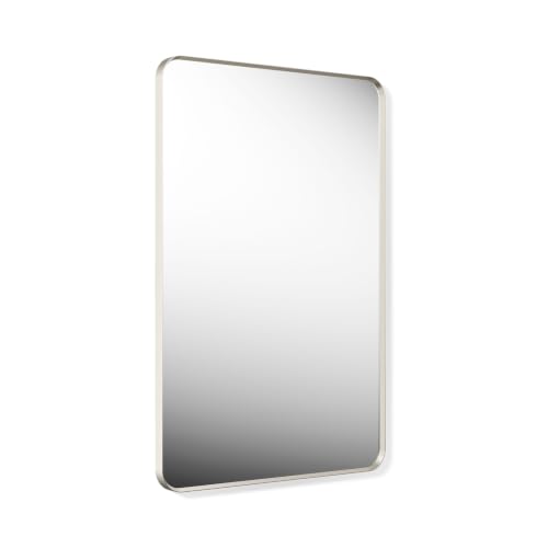 Kohler Essential 30 in. W x 45 in. H Rectangular Framed Wall Mount Bathroom Vanity Mirror in Brushed Nickel - color: Brushed Nickel, size: 45"L x 30"W, style: Rectangle