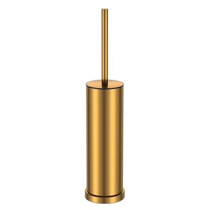 Brushed Gold Toilet Brush and Holder Set，Stainless Steel Heavy Duty Toilet Bowl Brush，Extra Long Handled Modern Toilet Cleaner Brush with Replaceable Head, Removable Inner Bowl, and Splash Protection - color: Brushed Gold, size: 1 Pack