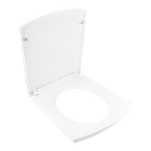 Quiet Close Toilet Seat - Slow-Close Elongated Design, Thickened PP Material (17"), Fits Standard Toilets, Easy Install, Anti-Slam (White)