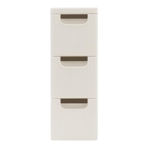 3 Drawers Slim Bathroom Storage Cabinet,Narrow Plastic Storage Cart,Rolling Dresser on Wheels for Bedroom,Living Room,Bathroom,Kitchen - size: 3 Drawers