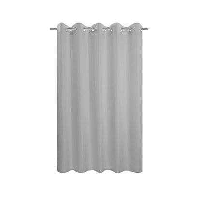 River Dream No Hook Hotel Cloth Grey Shower Curtain Soft Microfiber & Waterproof - Fabric Shower Curtain or Liner, Washable & Bottom Magnets, Gray, 71x74 - color: Grey, size: 71"W x 74"L (Pack of 1)