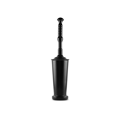 Master Plunger MP1600-TB 1.6 Gallon Low Flush Toilet Plunger with Funnel Nose Design. Tall Bucket included, Black