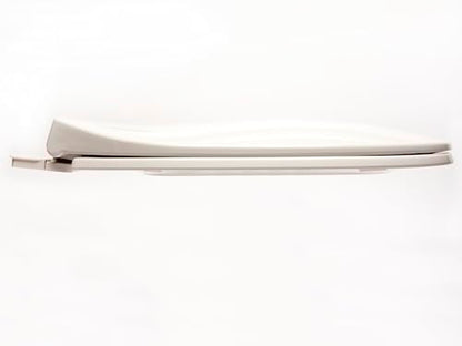 2Q1E6-00 Builder Grade Slow Close Plastic Toilet Seat with Vari Adjust Lok-Down R'N'C Hinge and Quik-Lok Mounting Hardware, Elongated, White - color: White, style: Elongated