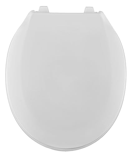 Centoco Round Toilet Seat, Lock In Place, Commercial, USA, White | Fast-N-Lock Mounting, Open Front With Cover, Plastic, 460STSFE-001, Made in the USA - size: Round, style: Fast-N-Lock Mount