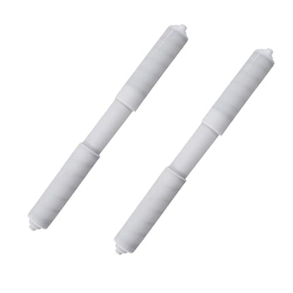 2 Pack 8.66 Inch White Toilet Paper Holder-Extended Version | Light Weight, ABS Material, Plastic Toilet Paper Holder Spring Rod in Household Restaurant - color: 2pcs