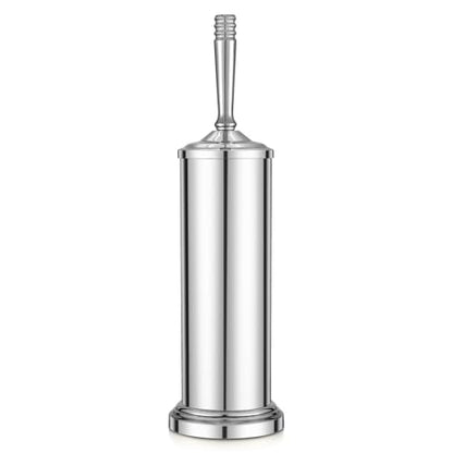 Chrome Toilet Brush and Holder Set，Toilet Bowl Brush and Holder | Heavy Duty Toilet Brush for Bathroom, Stainless Steel Toilet Cleaner Brush,Deep Cleaning,Space Saving,Covered Brush - color: Chrome