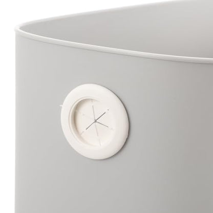 Garbage Can Plastic Trash Bucket Narrow Space Wastebasket for Bathroom Kitchen Bedroom Home Use 1pcs Light Gray