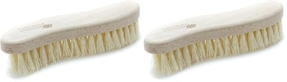 Konex Heavy Duty Scrub Brush - Old-Fashioned Wooden Design, Curved for Bathtubs, Wall and Floor Tiles - S-Shaped for Grime and Mildew Removal (Pack of 2) - size: 1 Count (Pack of 2)