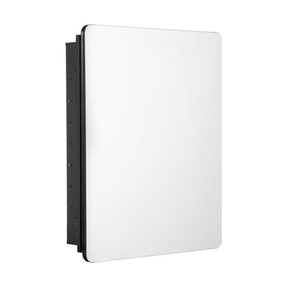 VEVOR Medicine Cabinet, 24 x 30 inch, Medicine Cabinet for Bathroom with Mirror, Aluminum Frame Bathroom Wall Cabinet, 2-Layer Adjustable Shelves, Recessed & Wall-Mounted Installation - size: 24x30in