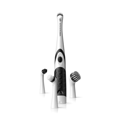 SonicScrubber Household Cleaning Brush Power Scrubber - Electric Spin Scrubber Brush for Home, Kitchen & Bathroom - Grout Cleaner & Removes Mould (Washing-Up System Spin Brush)