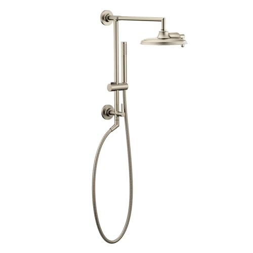 Moen S1311BN Isabel Two-Function Showerhead with Immersion Technology at 2.5 GPM Flow Rate, Brushed Nickel - color: Brushed Nickel, style: Basic