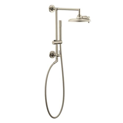 Moen S1311BN Isabel Two-Function Showerhead with Immersion Technology at 2.5 GPM Flow Rate, Brushed Nickel - color: Brushed Nickel, style: Basic