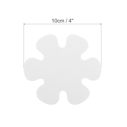 uxcell 20pcs Non-Slip Bathtub Stickers, Anti Slip Shower Stickers Showers Treads Bright Flowers Appliques with Scraper for Bath Tub Shower Stairs, White - color: White