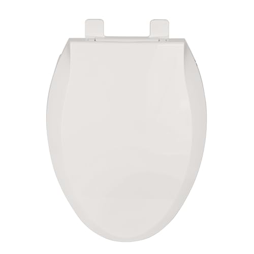 Soft Close Elongated Toilet Seat – Durable Thick Polypropylene, Ergonomic, Stable, Easy Install & Clean – Fits Standard Commercial Toilets – 19" Biscuit Color - color: Buscuit, size: Elongated