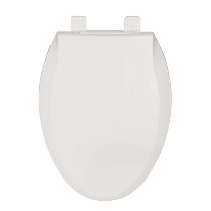 Soft Close Elongated Toilet Seat – Durable Thick Polypropylene, Ergonomic, Stable, Easy Install & Clean – Fits Standard Commercial Toilets – 19" Biscuit Color - color: Buscuit, size: Elongated