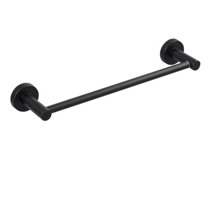 Towel Bar, Adjustable 15inch - 25.5inch Towel Rack, Self Adhesive Wall Mounted for Bathroom Kitchen Hand Towel Holder Cloths Hanger 304 Stainless Steel Organizer Single Bar (1PCS, Matte Black)