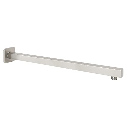 Shower Arm, Rain Shower Head Extension Extender, With Flange and Teflon Tape, Made of Thicken Stainless Steel for Bathroom Rainfall Shower (20 Inch, Brushed Nickel) - color: Brushed Nickel, style: 20 Inch