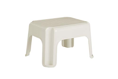 Rubbermaid Roughneck Step-Stool Bisque Lightweight Holds up to 300 pounds Ideal for Kitchen-Bath Skid-Resistant (Pack of 6) - color: Bisque, size: 1 ct (Pack of 6)