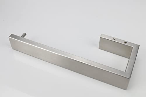 TocTen Hand Towel Holder/Towel Ring - Thicken SUS304 Stainless Steel Bathroom Hand Towel Hanger, 9 Inch Heavy Duty Wall Mounted Towel Rack, Square Hand Towel Bar for Bathroom (Brush, 2 Pack) - color: Brushed, size: 9 In-2 Pack