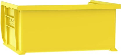 Akro-Mils 30235 AkroBins Plastic Storage Bins, 11"x11"x5", Yellow, 6-Pack | Space-Saving Stackable Bins for Garage, Pantry, Craft Organization - color: Yellow