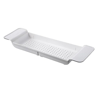Expandable Bathtub Tray Adjustable Bathtub Storage Shelf Holder For Book Wine Phone Multifunctional Bathroom Tub Rack