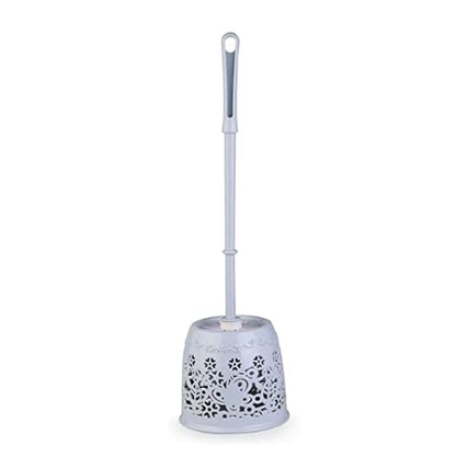 Toilet Brush Plastic Home Toilet Brush Holder Stand Guard Set Bathroom Cleaning Tools Cleaning Brush Long Handle Toilet Brush Toilet Tools (Color : Blue) - color: Blue