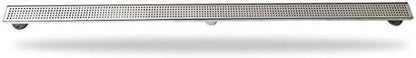 Neodrain 72" Linear Shower Drain, Brushed 304 SS Bathroom Linear Drain,cUPC | Brushed Nickel Shower Drain with Quadrato Grate& Adjustable Feet, Long Rectangle Shower Floor Drain in Bathroom, Balcony etc - color: Brushed Nickel, size: 72 In