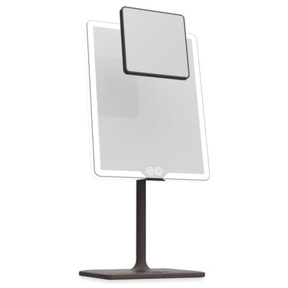 Orbit LED Vanity Mirror with Lights, 7X/1X Magnification, Dimmable & USB-C Rechargeable Tabletop Mirror (Espresso Brown) - color: Espresso Brown