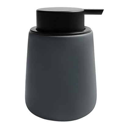 Soap Dispenser Ceramic with Easy-to-Press Pump Hand Lotion Liquid Dispenser for Shampoo Bathroom Kitchen 12 oz Grey - color: Liquid-grey