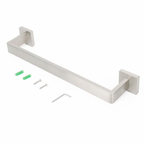 Towel Bar for Bathroom, 16 Inch Stainless Steel Bath Towel Rack Wall Mounted Towel Holder Hardware Accessory (Brushed Nickel)