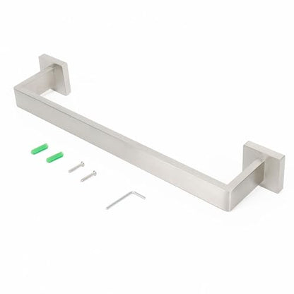 Towel Bar for Bathroom, 16 Inch Stainless Steel Bath Towel Rack Wall Mounted Towel Holder Hardware Accessory (Brushed Nickel)