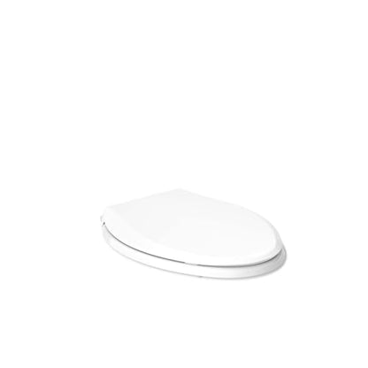 KOHLER K-7315-0 Cachet Quick-Release Elongated Toilet Seat, Quick Attach Hardware, Easy to Clean, Color-Matched Plastic Hinges, White - color: White, style: Elongated