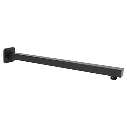 Shower Arm, Rain Shower Head Extension Extender, With Flange and Teflon Tape, Made of Thicken Stainless Steel for Bathroom Rainfall Shower (20 Inch, Matte Black) - color: Matte Black, style: 20 Inch