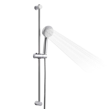 OFFO Shower Slide Bar Combo, Adjustable 31 in Slide Bar with 3-Mode Round Handheld Shower Head and 60 in Stainless Steel Hose, Screw Wall Mounted, Chrome Finish - style: Round 31" Slide Bar & 60" Hose