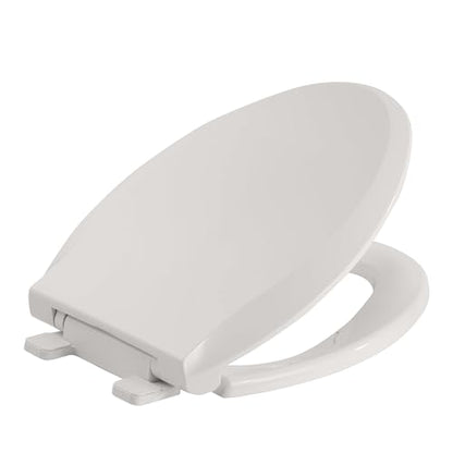 Toilet Seat, Durable Thickened PP Fits Most Standard Round Toilets 16.2-16.7" Length, Easy Clean and Install, Supports 300Kg+ - size: Elongated Seat