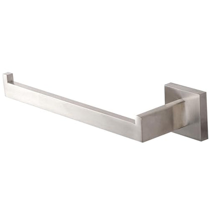 LANC Left Side Bathroom Hand Towel Holder Brushed Nickel Hand Towel Bar 10 Inche Square Towel Ring for Kitchen Bathroom Wall Mount Stainless Steel Modern Towel Racks Hanger, A8806BN-LF - color: Brushed Nickel, size: 1 Pack(Left Hand)