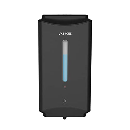 AIKE Heavy Duty Automatic Soap Dispenser,37oz for Bathroom,Matteblack Steel | 5-Level and Savety Key for Commercial(4*AA Batteries Not Included),Screw Wall Mount for Space-Saving,Stainless Steel AK1206 - color: Matte Black