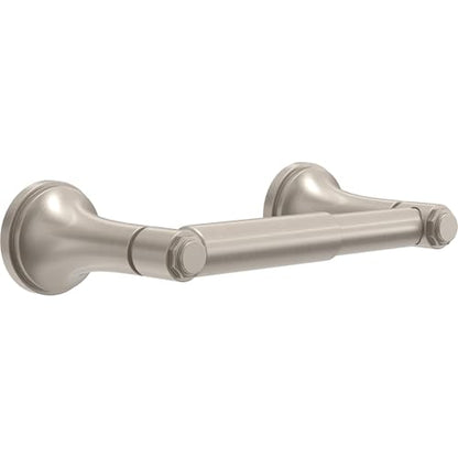 Franklin Brass Brushed Nickel Spring Loaded Toilet Paper Holder, Traditional Wall Mount Toilet Paper Storage - Woodruff WDRF50-SN - color: Satin Nickel
