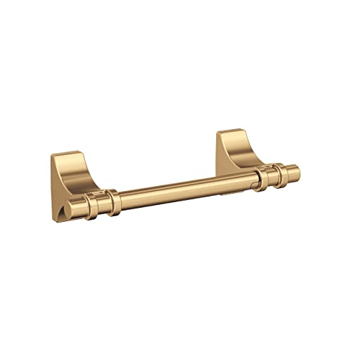 Amerock BH36051CZ | Champagne Bronze Pivoting Double Post Toilet Paper Holder | 8-13/16 in. (224 mm) Toilet Tissue Holder | Davenport | Bath Tissue Holder | Bathroom Hardware | Bath Accessories - color: Champagne Bronze, size: Toilet Paper Holder