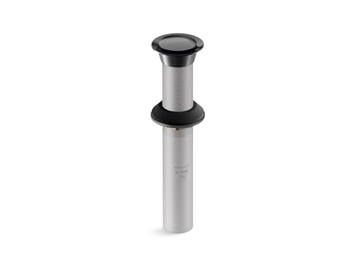 Kohler K-33151-2BL Bathroom sink clicker drain without overflow, Blackened Bronze - color: Black